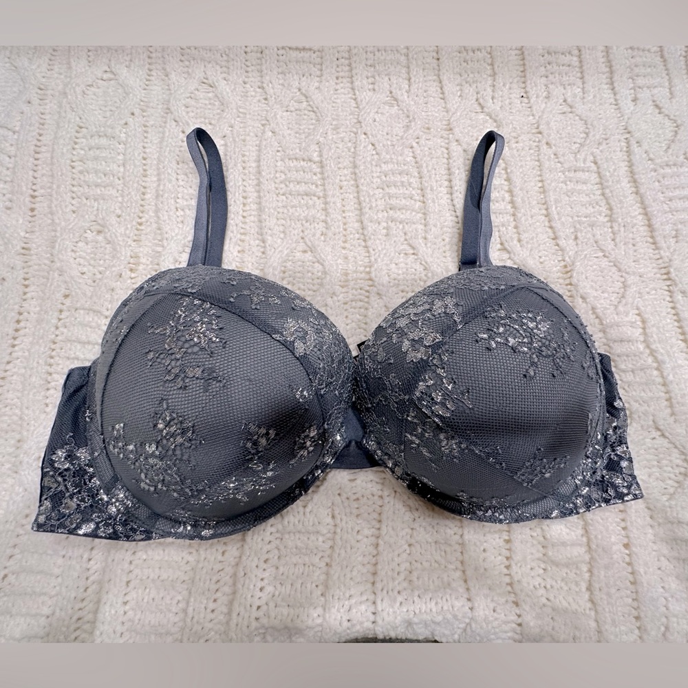 Victoria’s Secret Bombshell Silver Foil Bra